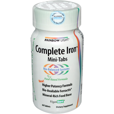 Picture of Rainbow Light 0164400 Complete Iron Mini-Tabs - 60 Tablets