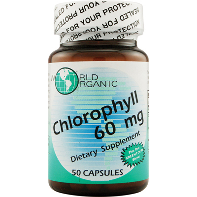 World Organic 0110387 Chlorophyll - 60 mg - 50 Capsules