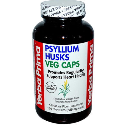 Picture of Yerba Prima 0279885 Psyllium Husks Veg Caps - 625 mg - 180 Vegetarian Capsules