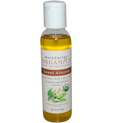 Picture of AURA(tm) Cacia Organics 0318790 Organic Aromatherapy Sweet Almond Oil - 4 fl oz