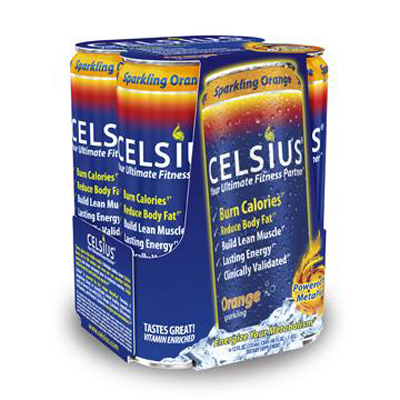 Picture of Celsius Inc. 0440792 Celsius Sparkling Orange - 12 fl oz Each - Pack of 4