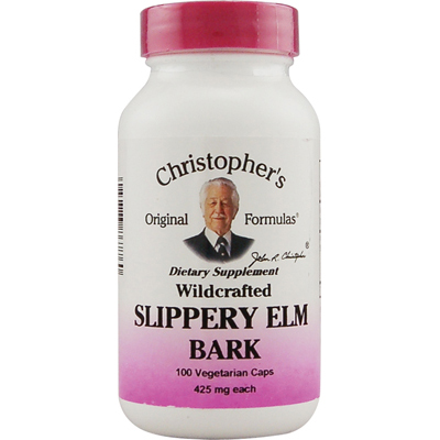 Picture of Dr. Christophers Formulas 0413799 Slippery Elm Bark - 425 mg - 100 Vegetarian Capsules