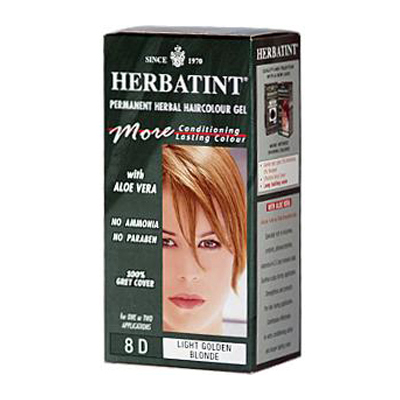 Picture of Herbatint 0226837 Permanent Herbal Haircolour Gel 8D Light Golden Blonde - 135 mL