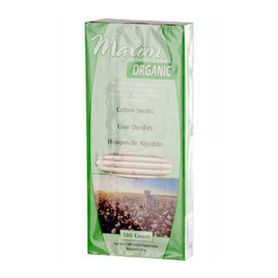 0800029 Organic Cotton Swabs  180 Swabs