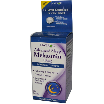 Picture of Natrol 0611293 Advanced Sleep Melatonin - 10 mg - 60 Tablets