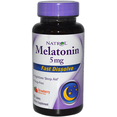 Picture of Natrol 0611814 Melatonin Fast Dissolve Tablets Strawberry - 5 mg - 90 Tablets