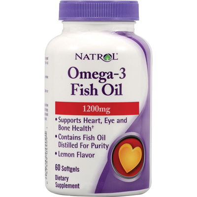 Picture of Natrol 0911032 Omega-3 Fish Oil Lemon - 1200 mg - 60 Softgels