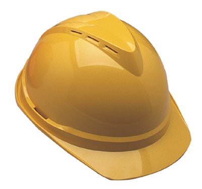 Hard Hat, V-Gard 500, Polyethylene, 6 Point Ratchet, Type 1, Class C, White