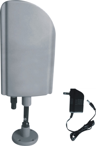 Picture of Digiwave ANT4008 Indoor &amp; Outdoor TV Antenna with Booster - CUL Approval Adaptor  Silver Color