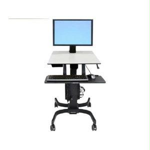 Picture of Ergotron 24-216-085 Workfit-C Sit-Stand Workstation For Single Large Display  Hd  With Mobile Cart B