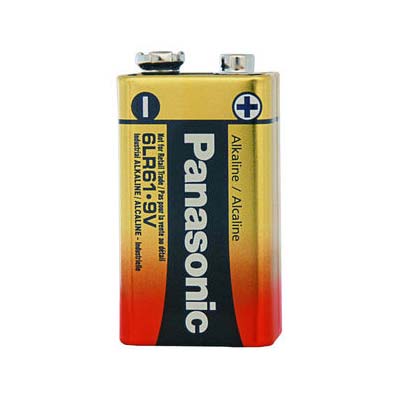 9 Volt Alkaline Panasonic Battery