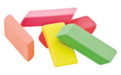 Picture of Baumgartens NEON Pencil Erasers ASSORTED Colors (74001)