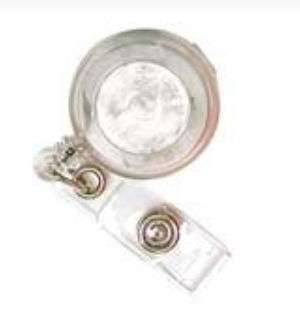 Standard ID Badge Reel Round Belt Clip Strap CLEAR ()