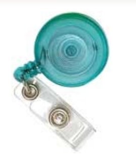 Standard ID Badge Reel Round Belt Clip Strap BLUE ()
