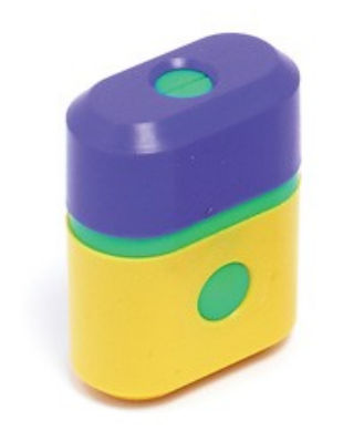 Picture of Baumgartens Button Release Pencil Sharpener Single Hole ASSORTED Colors (19502)
