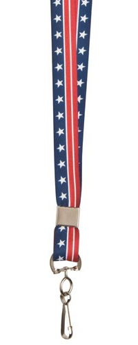 Picture of SICURIX Patriotic Lanyard Hook Flat Style RED WHITE BLUE (97510)