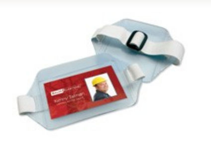 Armband Badge Holders Vertical Elastic Strap CLEAR ()