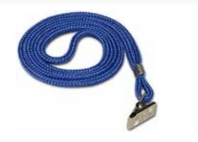 Standard Lanyard Clip Rope Style BLUE (69403)