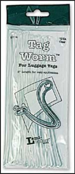 Picture of Baumgartens Tag Worms 12 Pack CLEAR (67116)