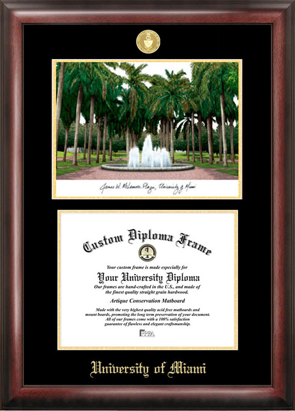 Picture of Campus Images FL998LGED University of Central Florida Gold embossed diploma frame with Campus Images lithograph