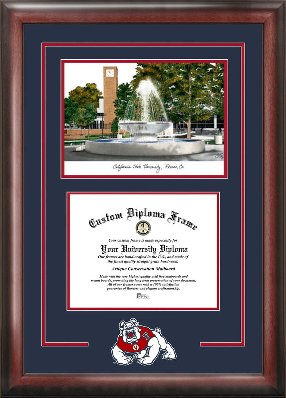 Picture of Campus Images CA920SG Cal State Fresno Spirit Graduate Frame with Campus Image