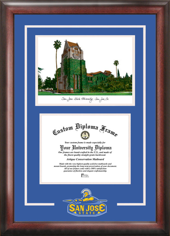 Picture of Campus Images CA929SG San Jose State University Spirit Graduate Frame with Campus Image