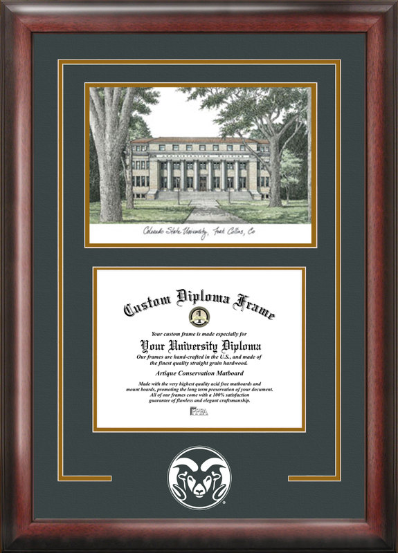 Picture of Campus Images CO999SG Colorado State University Spirit Graduate Frame with Campus Image