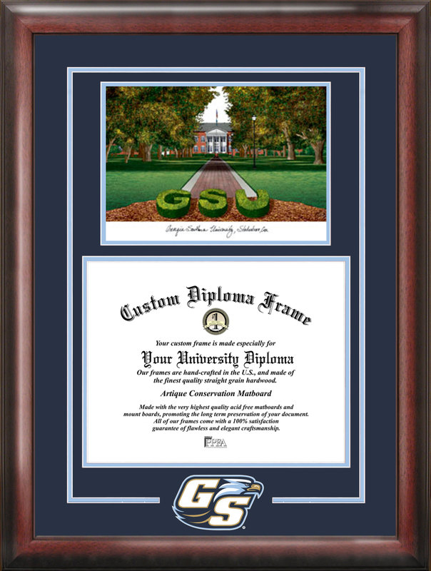Picture of Campus Images GA975SG Georgia Southern Spirit Graduate Frame with Campus Image