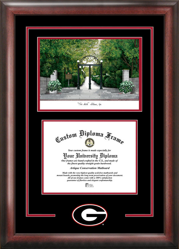 Picture of Campus Images GA987SG University of Georgia Spirit Graduate Frame with Campus Image