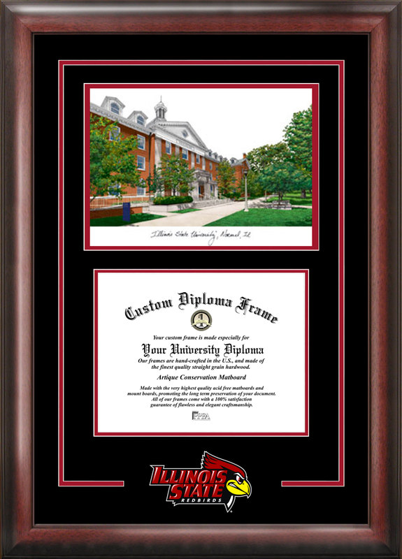 Picture of Campus Images IL966SG Illinois State Spirit Graduate Frame with Campus Image