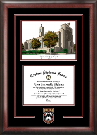Picture of Campus Images IL970SG Loyola University Chicago Spirit Graduate Frame with Campus Image