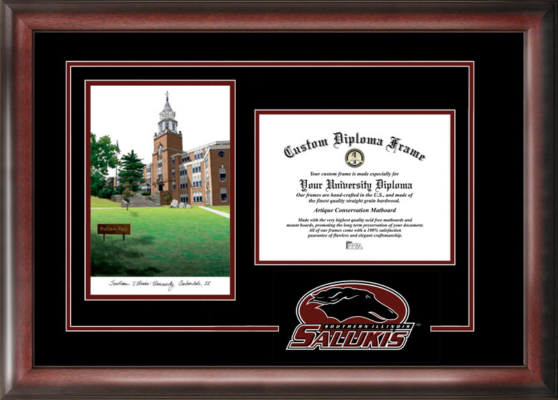 Picture of Campus Images IL972SG Southern Illinois University Spirit Graduate Frame with Campus Image