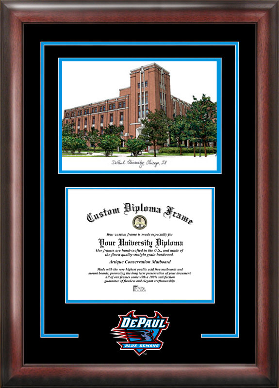 Picture of Campus Images IL974SG Depaul University Spirit Graduate Frame with Campus Image