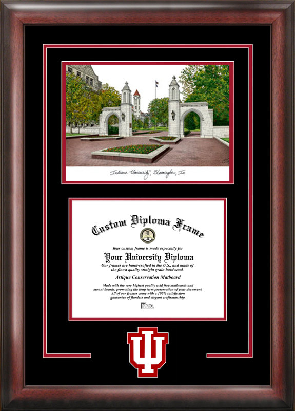 Picture of Campus Images IN993SG Indiana University  Bloomington Spirit Graduate Frame with Campus Image
