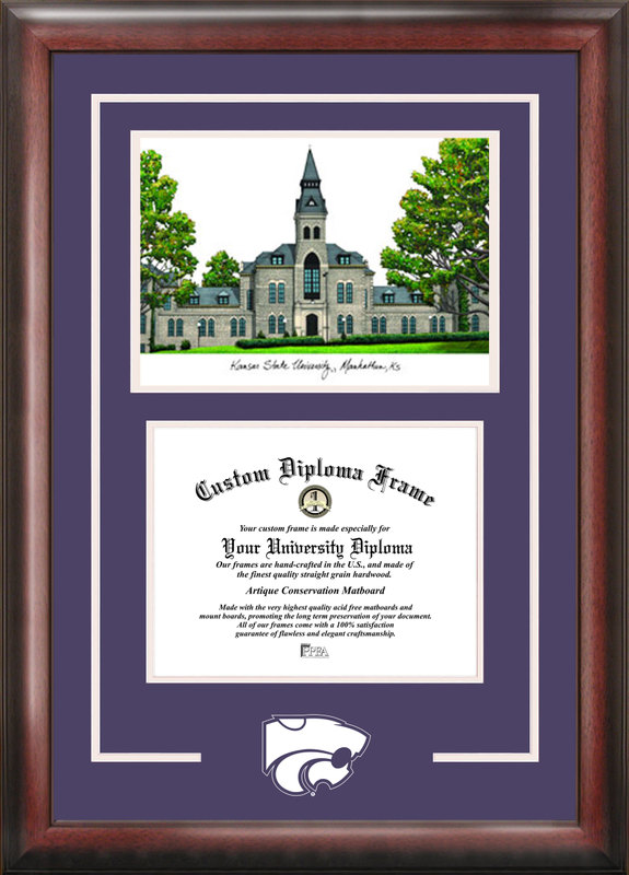 Picture of Campus Images KS998SG Kansas State University Spirit Graduate Frame with Campus Image