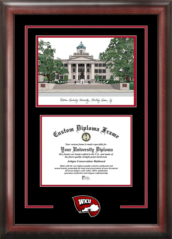 Picture of Campus Images KY996SG Western Kentucky UniversitySpirit Graduate Frame with Campus Image
