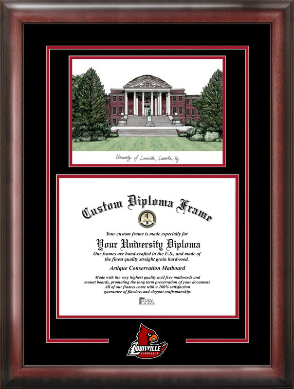 Picture of Campus Images KY997SG University of Louisville Spirit Graduate Frame with Campus Image