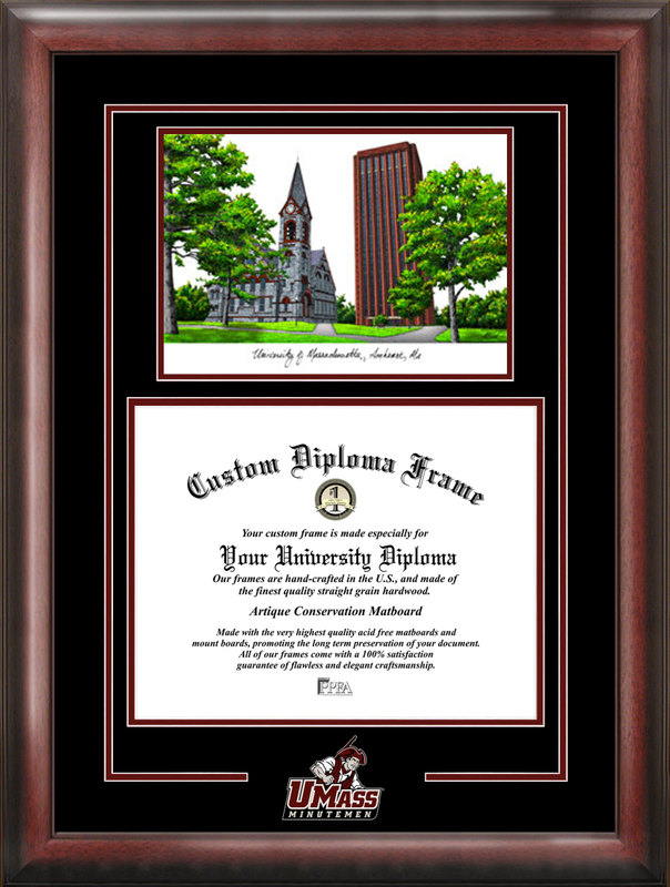 Picture of Campus Images MA990SG University of Massachusetts Spirit Graduate Frame with Campus Image