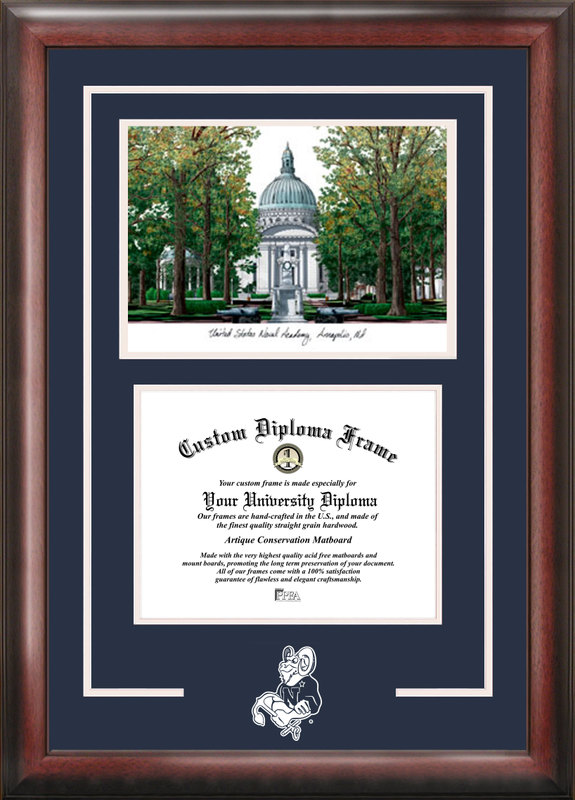 Picture of Campus Images MD997SG United States Naval Academy Spirit Graduate Frame with Campus Image