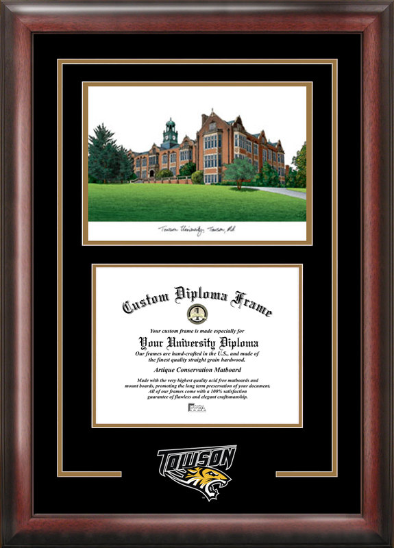 Picture of Campus Images MD999SG Towson University Spirit Graduate Frame with Campus Image