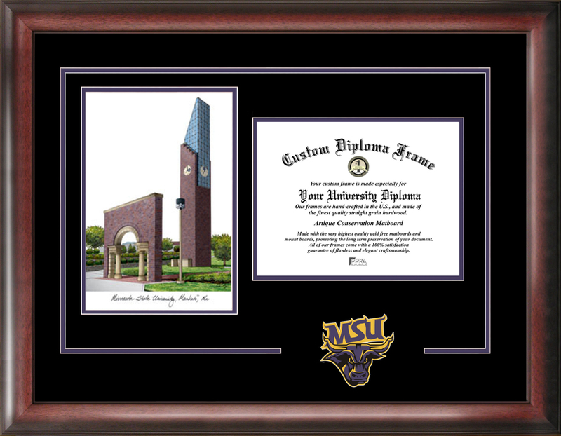 Picture of Campus Images MN997SG Minnesota State University MankatoSpirit Graduate Frame with Campus Image