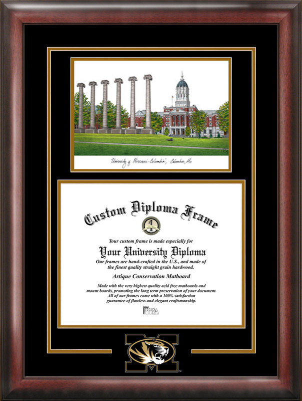 Picture of Campus Images MO999SG University of Missouri Spirit Graduate Frame with Campus Image