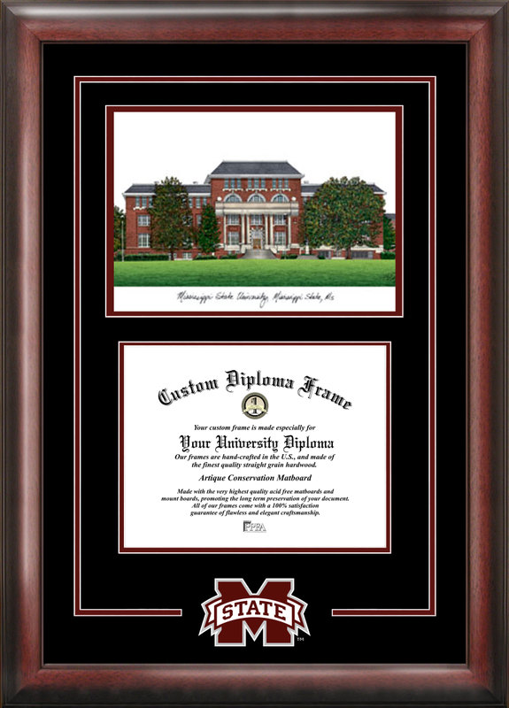 Picture of Campus Images MS997SG Mississippi StateSpirit Graduate Frame with Campus Image
