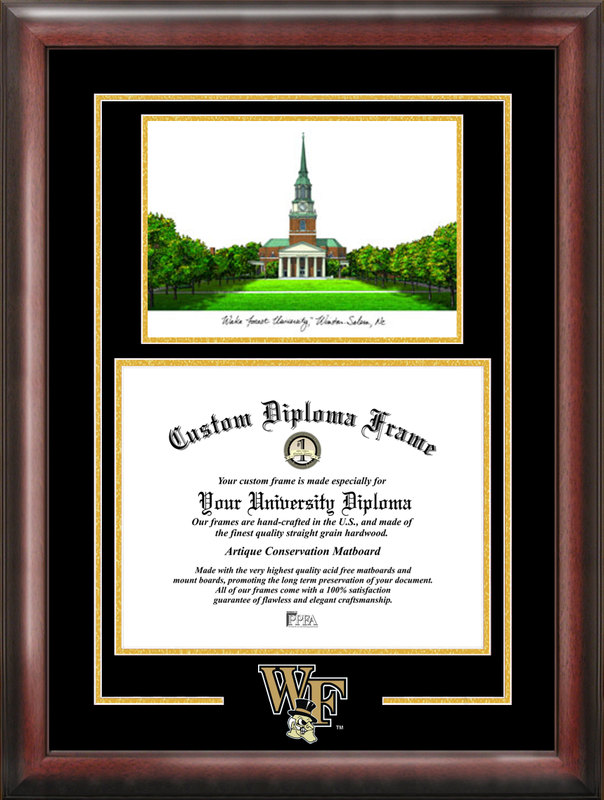Picture of Campus Images NC991SG Wake ForestUniversity Spirit Graduate Frame with Campus Image