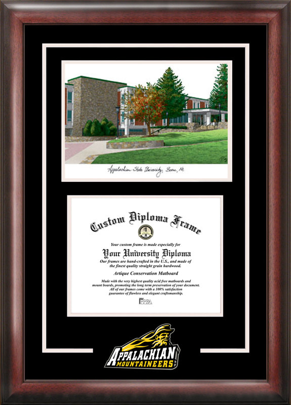 Picture of Campus Images NC998SG Appalachian State University Spirit Graduate Frame with Campus Image