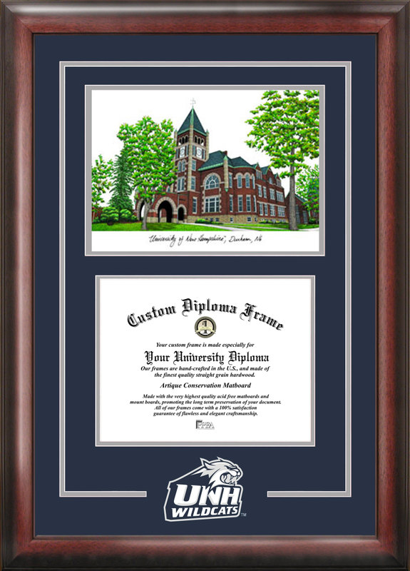 Picture of Campus Images NH998SG University of New Hampshire Spirit Graduate Frame with Campus Image