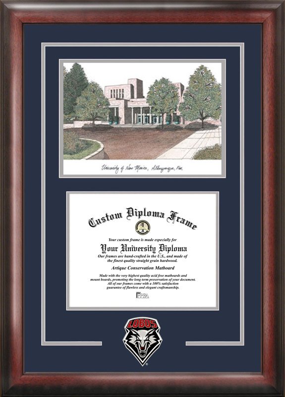 Picture of Campus Images NM999SG University of New Mexico Spirit Graduate Frame with Campus Image
