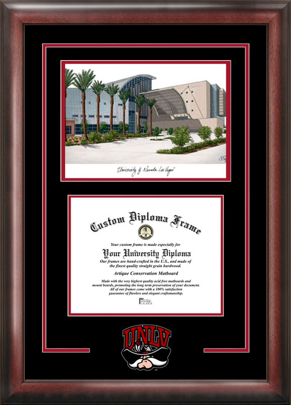 Picture of Campus Images NV995SG University of Nevada  Las Vegas Spirit Graduate Frame with Campus Image