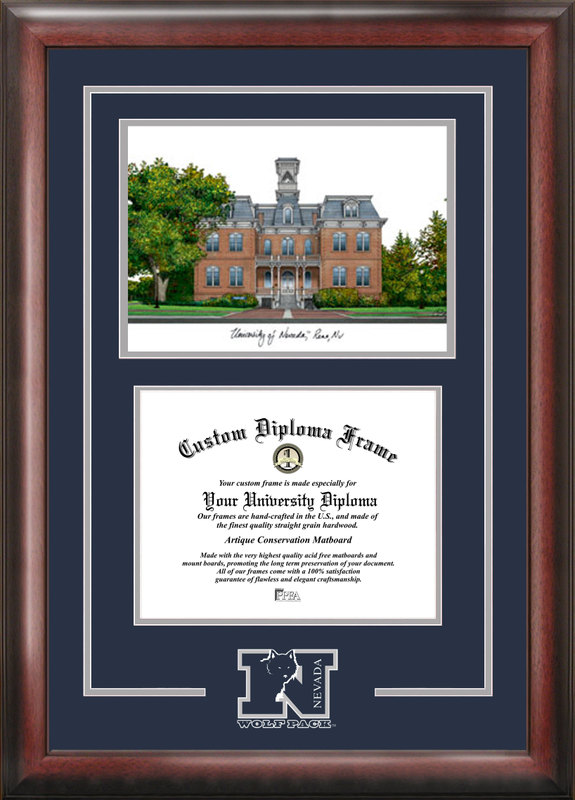 Picture of Campus Images NV998SG University of Nevada Spirit Graduate Frame with Campus Image
