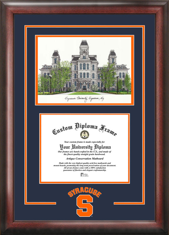 Picture of Campus Images NY999SG Syracuse University Spirit Graduate Frame with Campus Image